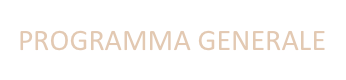 PROGRAMMA GENERALE